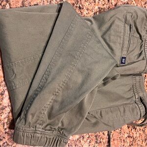 GAP Green Cargo Pants Relaxed Fit Cotton Twill